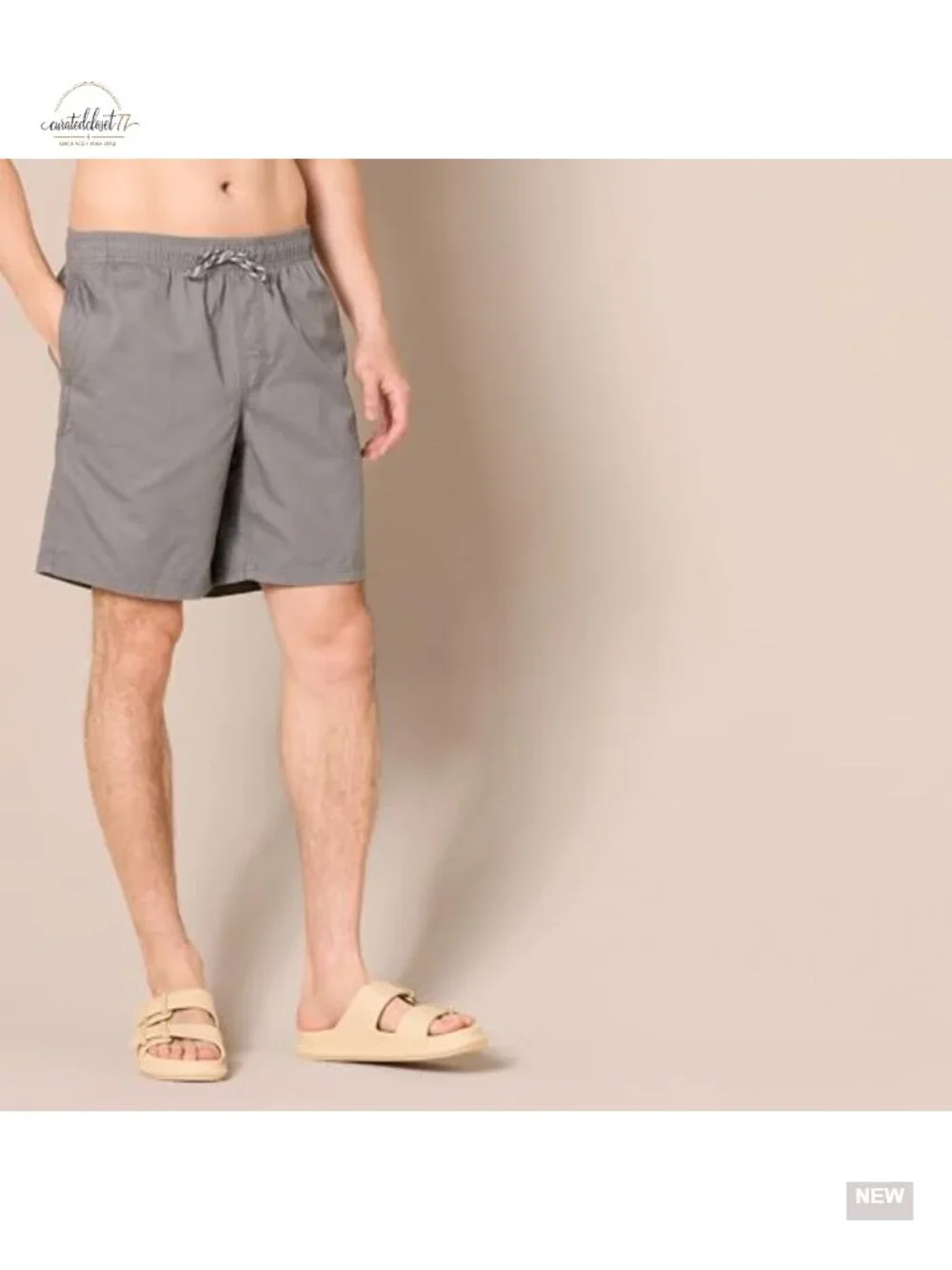 Men's Relaxed Fit Cotton Pull-On Shorts with Drawstring, 8
